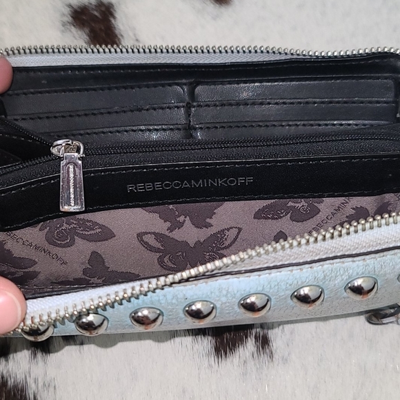 Rebecca Minkoff blue unicorn studded wallet - Picture 3 of 6